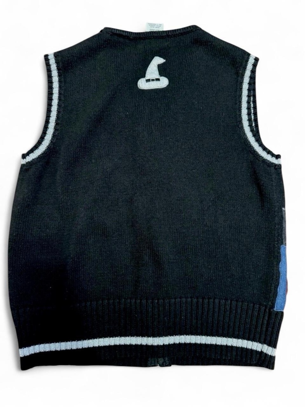 Vintage White Stag Halloween black zip sweater vest black cat pumpkins witch XL - Picture 5 of 8